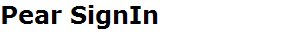 Pear SignIn