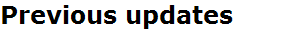 Previous updates