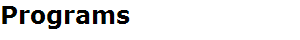Programs
